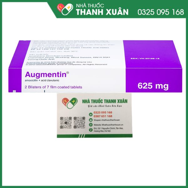 Augmentin 625mg trị nhiêmx trùng do vi khuẩn